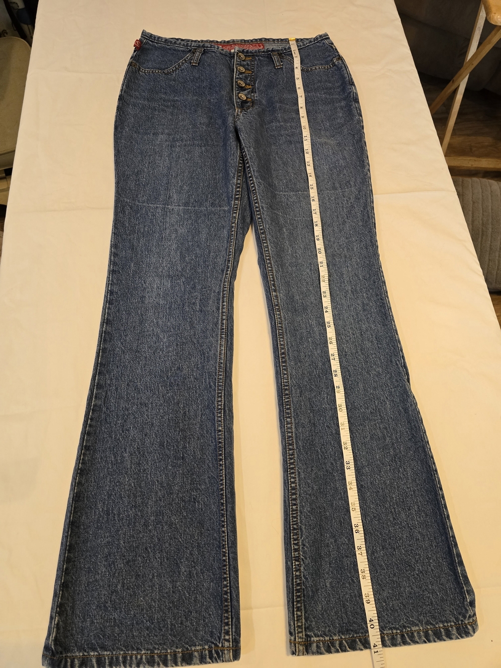 Classic Dark Blue Wide-Leg Women's Jeans